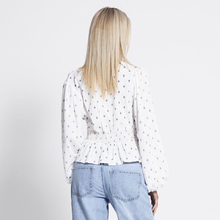 V-neck peplum blouse "Gianna" Print 2